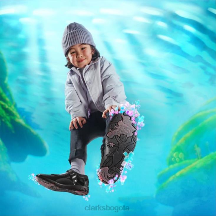 Clarks 0DX8L5843 charol negro clarks sea shimmer niño charol negro niños charol negro