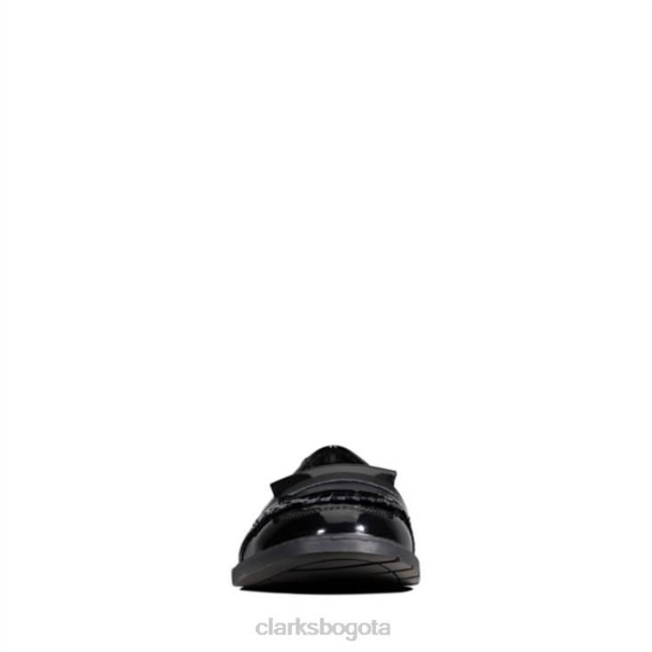 Clarks 0DX8L5849 clarks charol negro scala bright kid charol negro unisexo charol negro