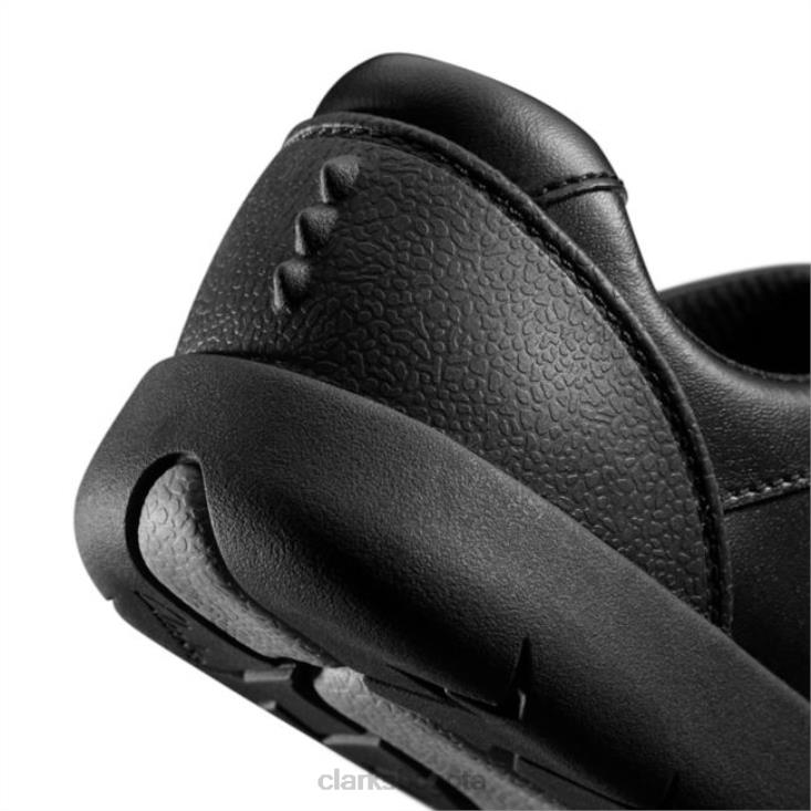 Clarks 0DX8L5853 rex pace niño cuero negro clarks cuero negro niños cuero negro