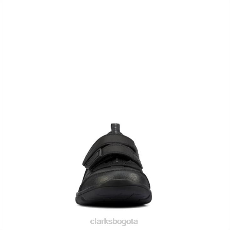 Clarks 0DX8L5860 scooter de cuero negro run kid clarks de cuero negro unisexo cuero negro