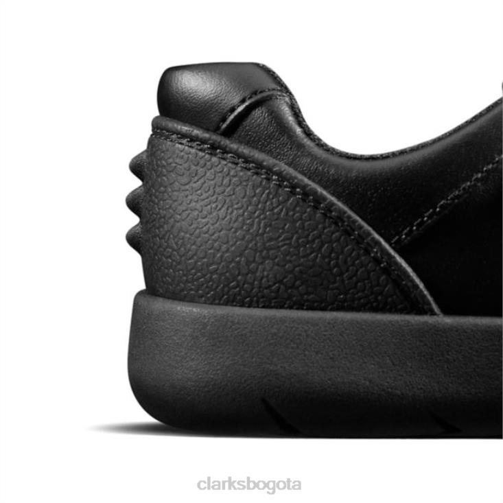 Clarks 0DX8L5862 rex pace niño cuero negro clarks de cuero negro niños cuero negro