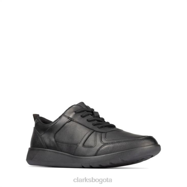 Clarks 0DX8L5863 scape track juvenil cuero negro clarks cuero negro niños cuero negro