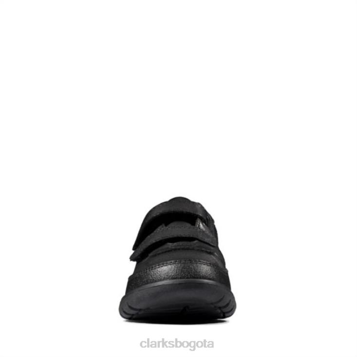 Clarks 0DX8L5867 clarks scape flare de cuero negro niño cuero negro niños cuero negro