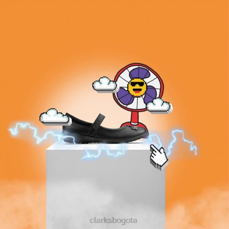 Clarks 0DX8L5870 vibrante trail kid charol negro charol negro clarks niños charol negro