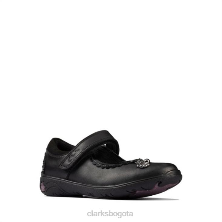 Clarks 0DX8L5876 cuero negro sea shimmer niño clarks de cuero negro niños cuero negro