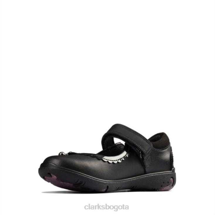 Clarks 0DX8L5876 cuero negro sea shimmer niño clarks de cuero negro niños cuero negro