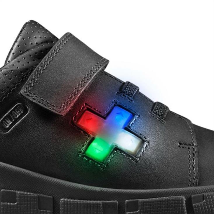 Clarks 0DX8L5877 codificar flash niño cuero negro clarks cuero negro niños cuero negro