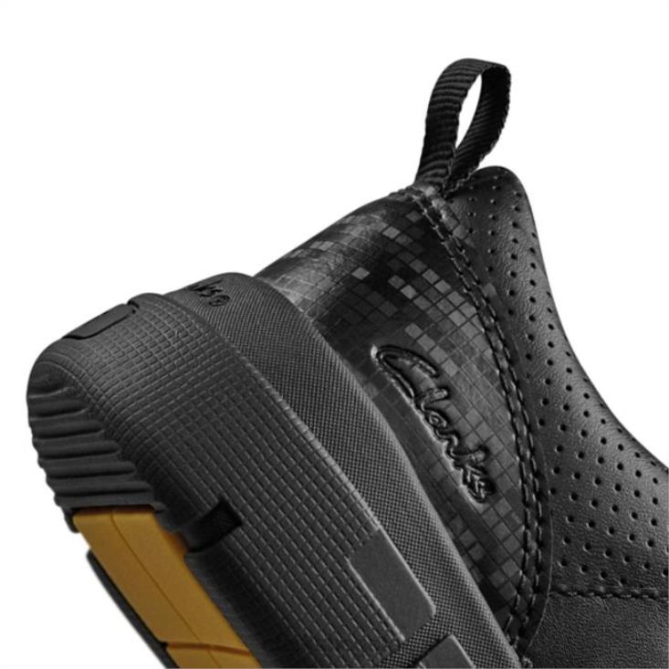 Clarks 0DX8L5877 codificar flash niño cuero negro clarks cuero negro niños cuero negro