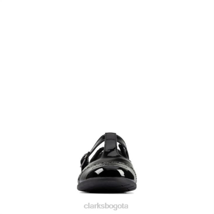 Clarks 0DX8L5881 clarks charol negro scala esperanza juvenil charol negro niños charol negro