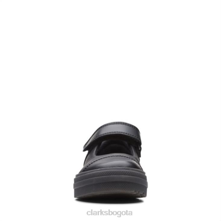 Clarks 0DX8L5886 brillo brillo niño cuero negro clarks de cuero negro niños cuero negro
