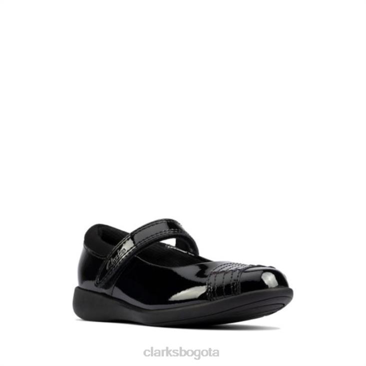 Clarks 0DX8L5888 charol negro clarks etch beam niño charol negro niños charol negro