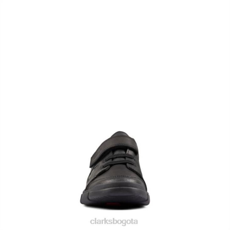 Clarks 0DX8L5896 clarks de cuero negro encode flash niño cuero negro niños cuero negro