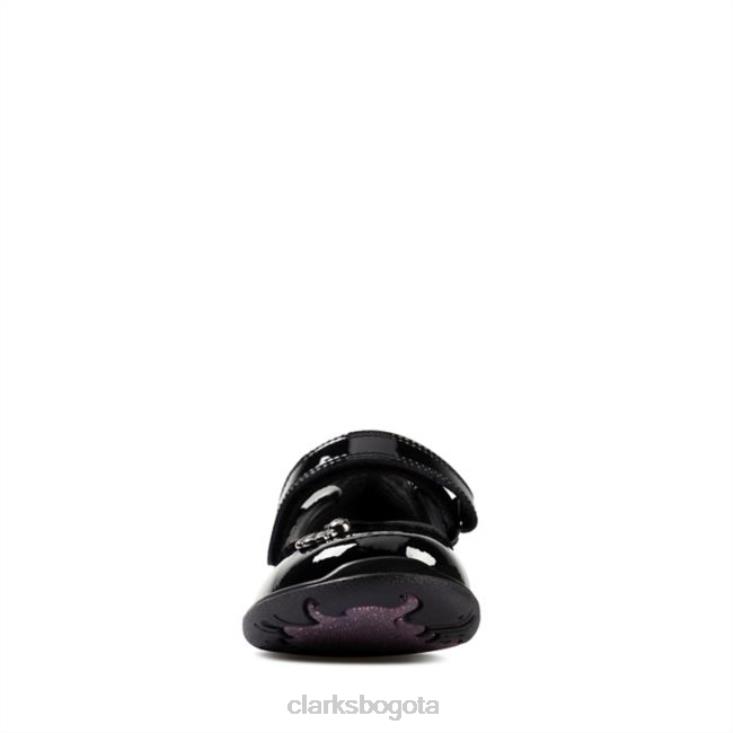 Clarks 0DX8L5901 charol negro sea shimmer niño pequeño charol negro clarks unisexo charol negro