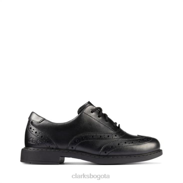 Clarks 0DX8L5906 clarks scala brogue niño cuero negro cuero negro niños cuero negro