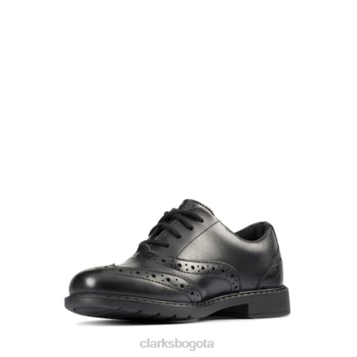 Clarks 0DX8L5906 clarks scala brogue niño cuero negro cuero negro niños cuero negro