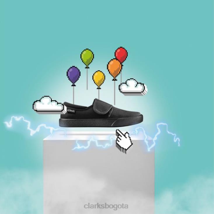 Clarks 0DX8L5910 hopper run kid tela negra tela negra clarks niños tela negra