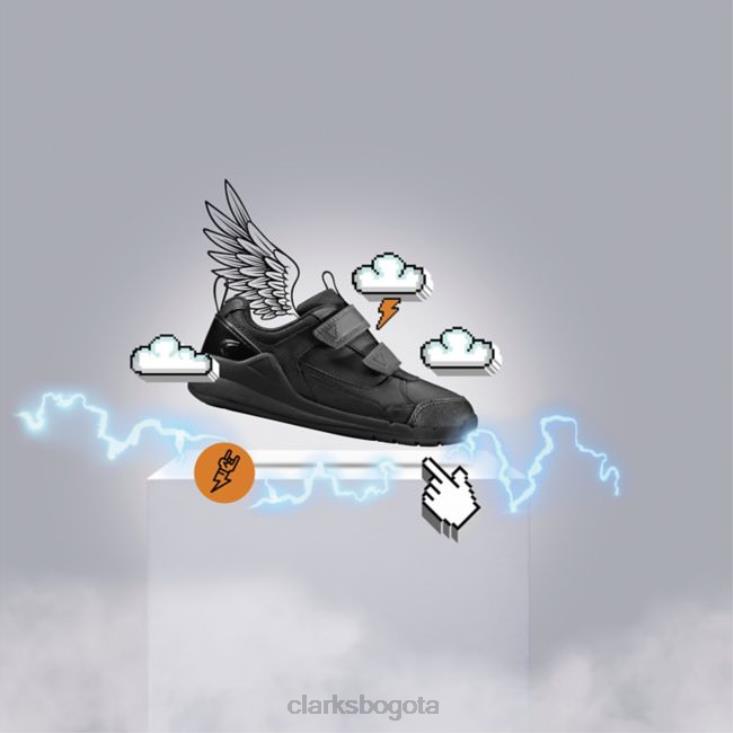 Clarks 0DX8L5913 clarks cuero negro orbit sprint niño cuero negro niños cuero negro