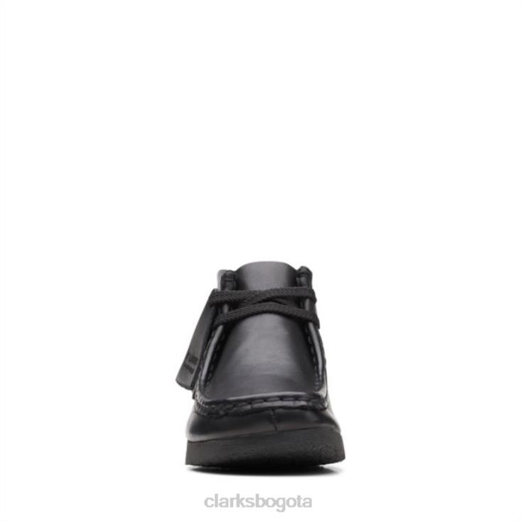 Clarks 0DX8L5926 bota wallabee mayor cuero negro clarks cuero negro niños cuero negro