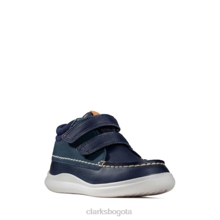 Clarks 0DX8L5928 cuero azul marino clarks crest tuktu niño cuero azul marino niños cuero azul marino