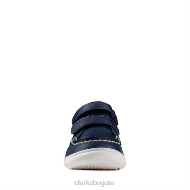 Clarks 0DX8L5928 cuero azul marino clarks crest tuktu niño cuero azul marino niños cuero azul marino