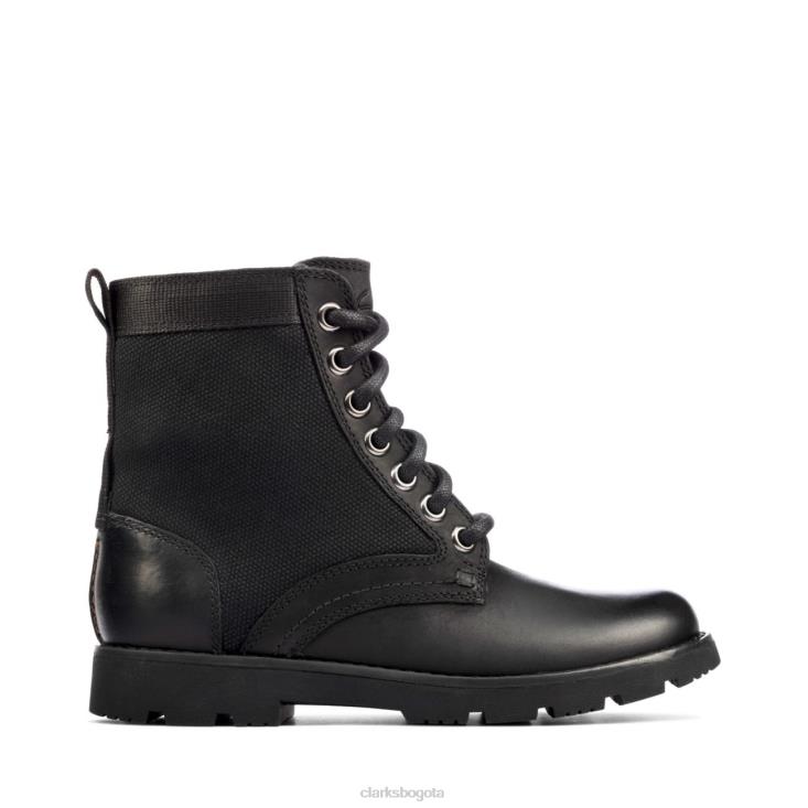 Clarks 0DX8L5936 cuero negro clarks heath chard niño cuero negro niños cuero negro