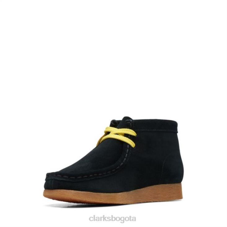 Clarks 0DX8L5937 Clarks estampado negro wallabee mist estampado negro antiguo niños impresión negra