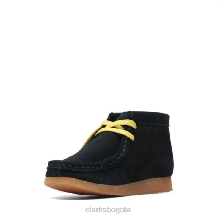 Clarks 0DX8L5938 clarks wallabee mist kid estampado negro estampado negro niños impresión negra