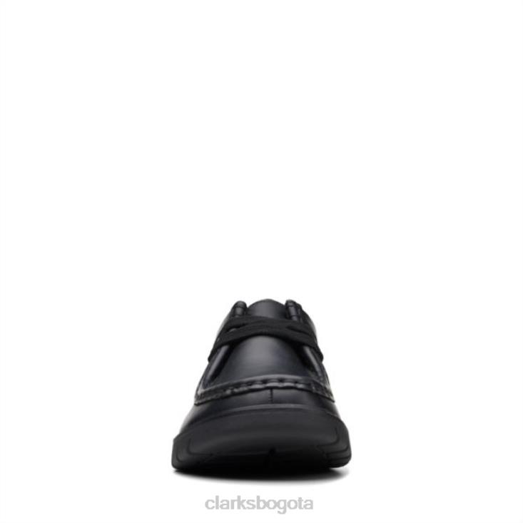 Clarks 0DX8L5944 clarks de cuero negro rama bajo cuero negro juvenil niños cuero negro