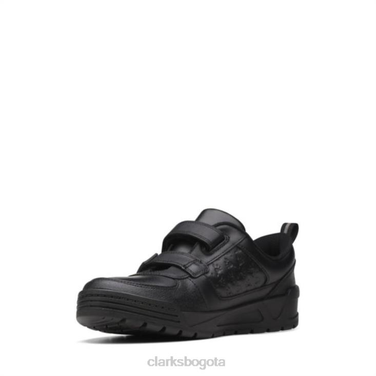 Clarks 0DX8L5949 palmer steggy mayor cuero negro clarks cuero negro niños cuero negro
