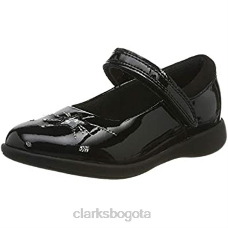 Clarks 0DX8L595 bailarinas de niña clarks eth spark negras niños