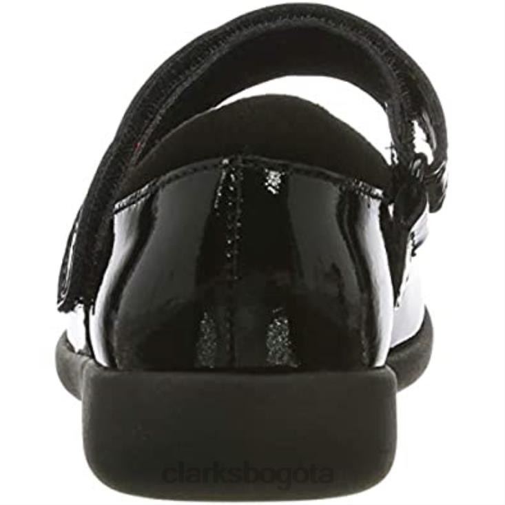 Clarks 0DX8L595 bailarinas de niña clarks eth spark negras niños