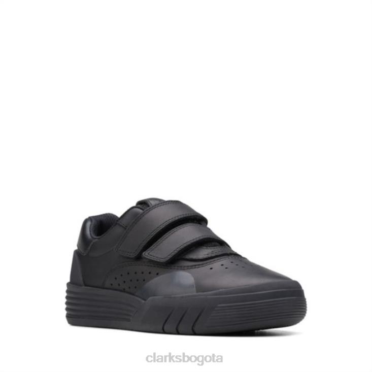 Clarks 0DX8L5950 cica go kid cuero negro clarks de cuero negro niños cuero negro