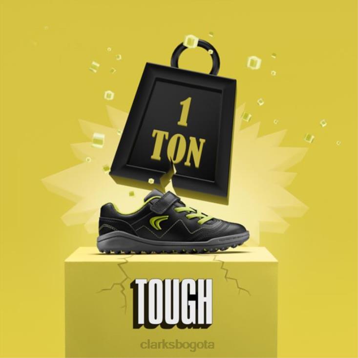 Clarks 0DX8L5956 Black Award Fly Kid Black Clarks unisexo negro