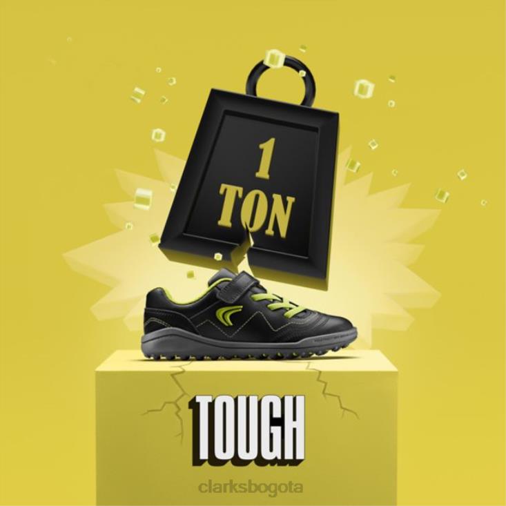 Clarks 0DX8L5956 Black Award Fly Kid Black Clarks unisexo negro