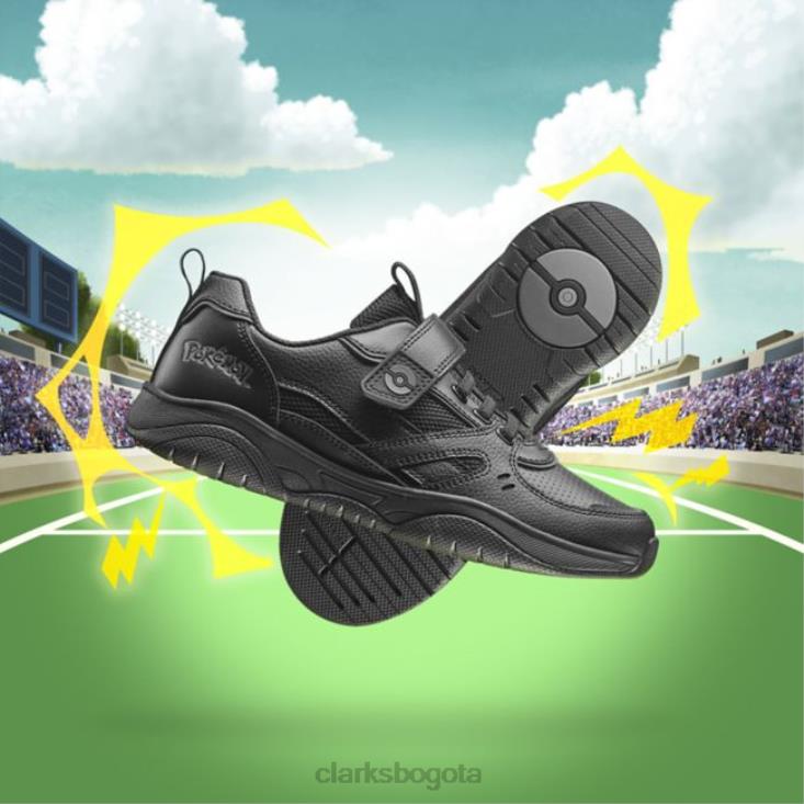 Clarks 0DX8L5962 clarks grip trade niño cuero negro cuero negro niños cuero negro