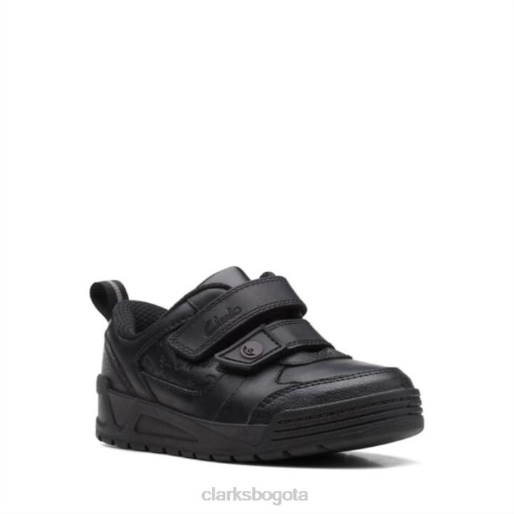 Clarks 0DX8L5964 cuero negro palmer mist kid clarks de cuero negro niños cuero negro