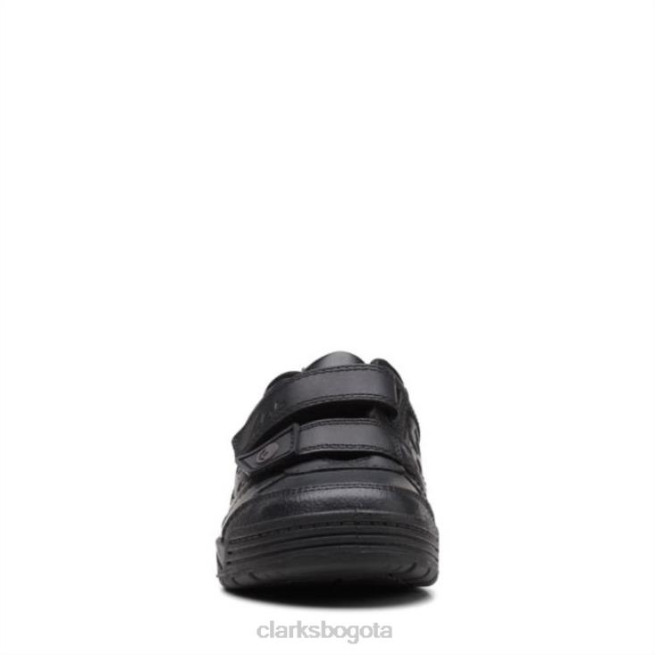 Clarks 0DX8L5964 cuero negro palmer mist kid clarks de cuero negro niños cuero negro