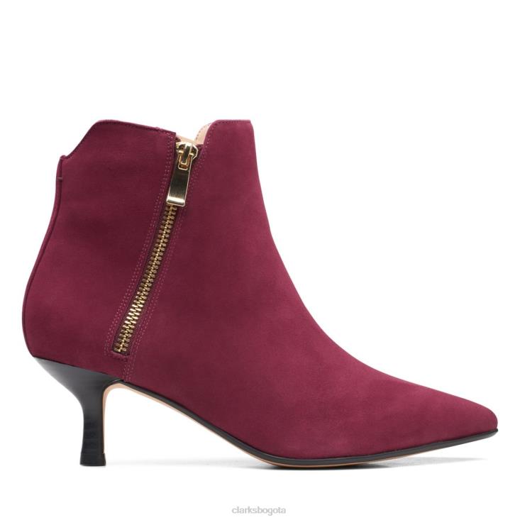 Clarks 0DX8L5974 violeta 55 zip merlot ante merlot ante clarks mujer ante merlot