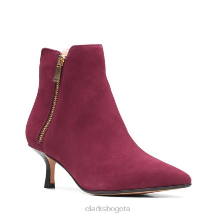 Clarks 0DX8L5974 violeta 55 zip merlot ante merlot ante clarks mujer ante merlot