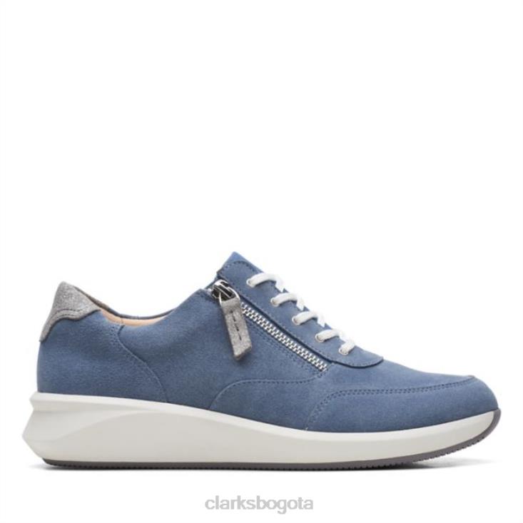 Clarks 0DX8L5984 ante azul denim clarks un rio zip ante azul denim mujer gamuza azul denim
