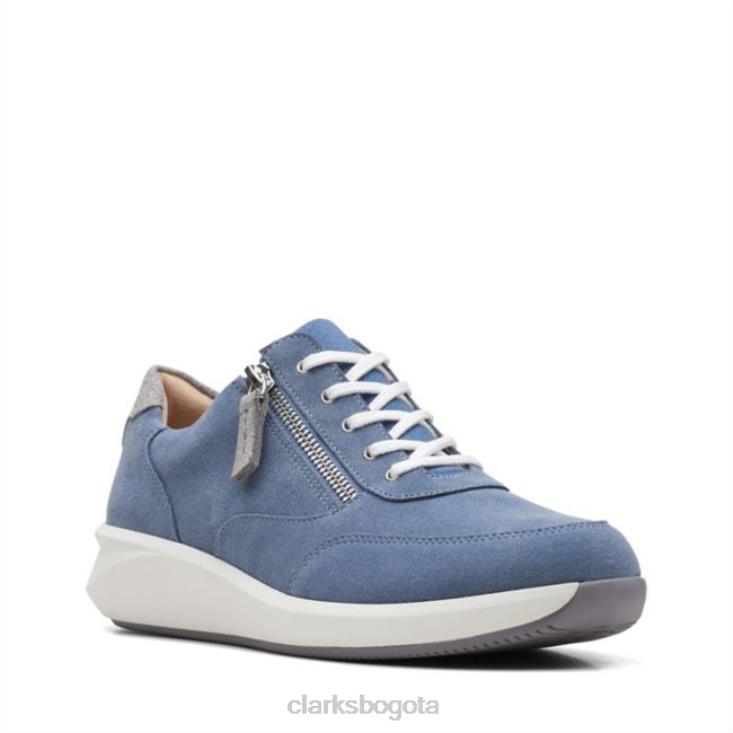 Clarks 0DX8L5984 ante azul denim clarks un rio zip ante azul denim mujer gamuza azul denim
