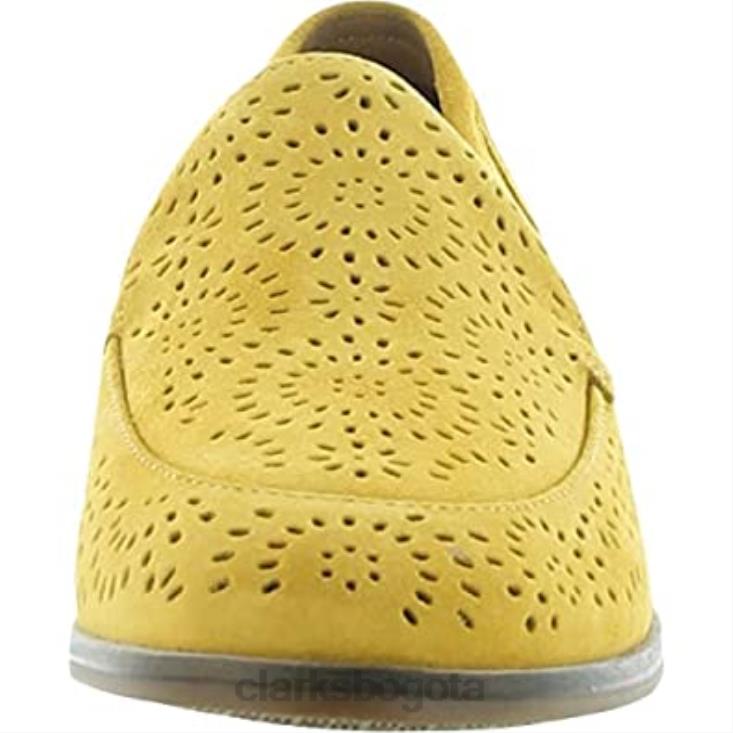 Clarks 0DX8L60 mocasín trish calla amarillo bajo 85 w clarks para mujer mujer