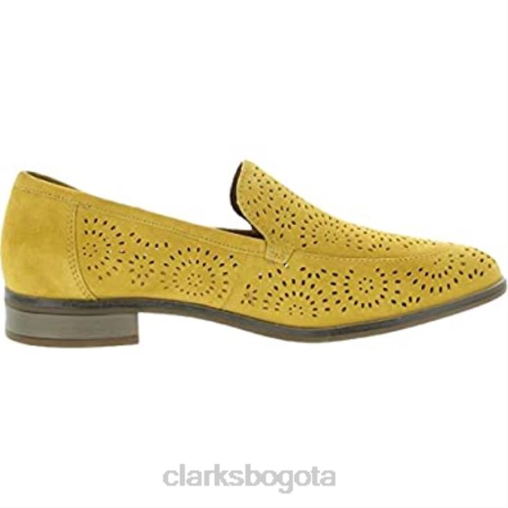 Clarks 0DX8L60 mocasín trish calla amarillo bajo 85 w clarks para mujer mujer