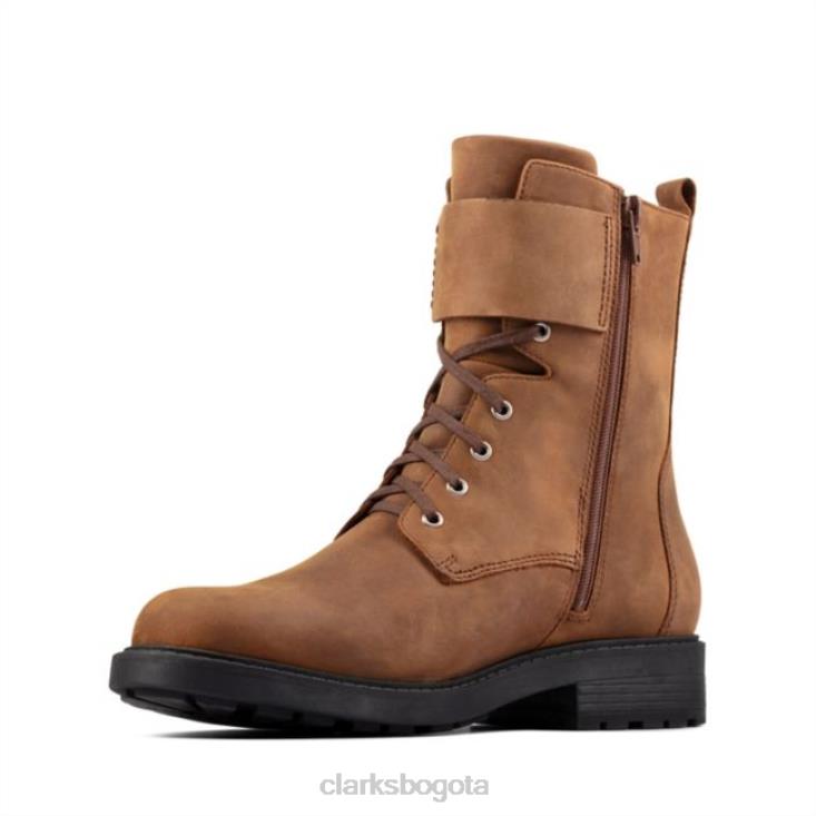 Clarks 0DX8L6018 clarks orinoco 2 encaje marrón tabaco marrón tabaco mujer rapé marrón
