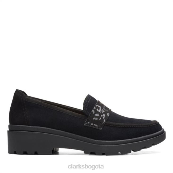 Clarks 0DX8L6020 gamuza negra calla facilidad clarks de gamuza negra mujer ante negro