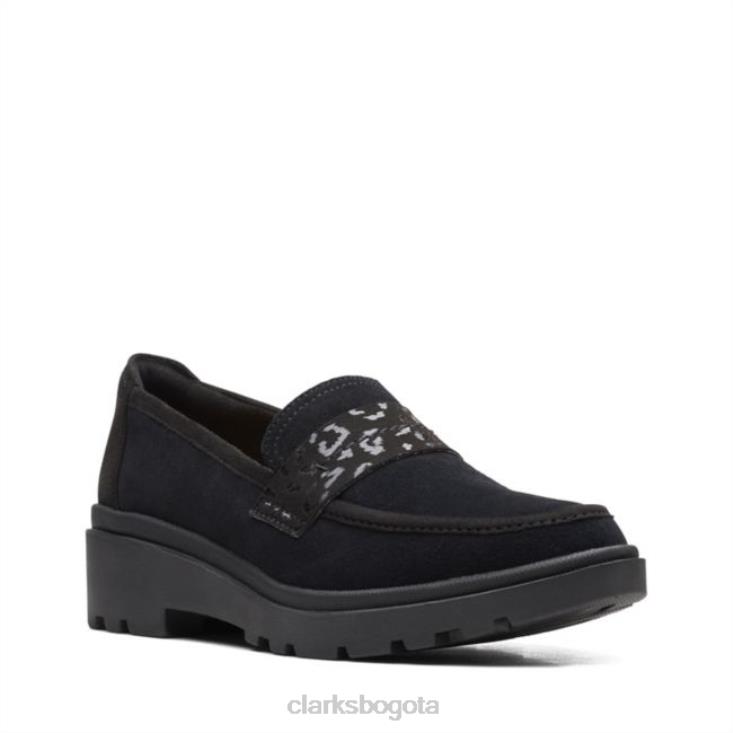 Clarks 0DX8L6020 gamuza negra calla facilidad clarks de gamuza negra mujer ante negro