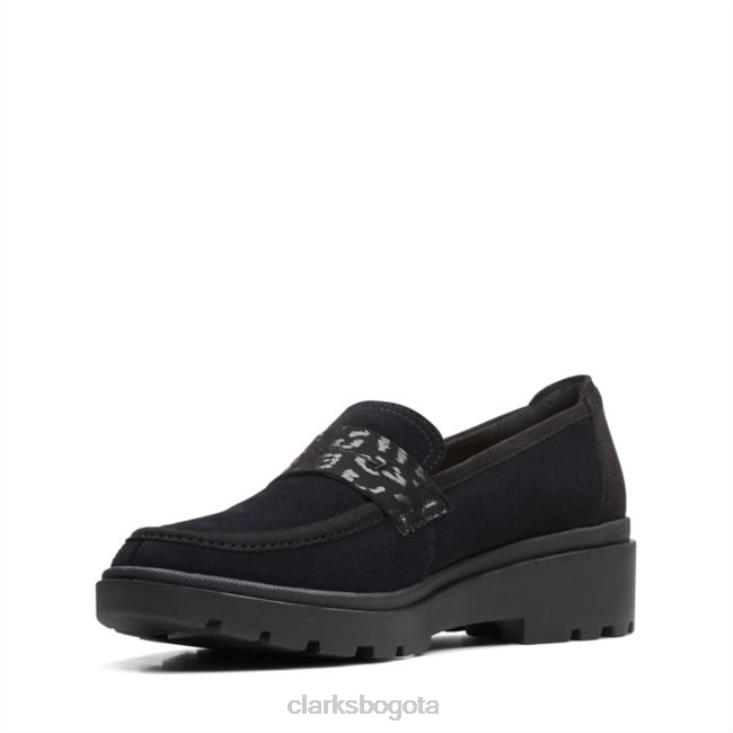 Clarks 0DX8L6020 gamuza negra calla facilidad clarks de gamuza negra mujer ante negro