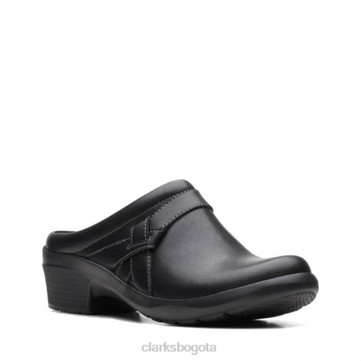 Clarks 0DX8L6022 angie mist cuero negro clarks de cuero negro unisexo cuero negro