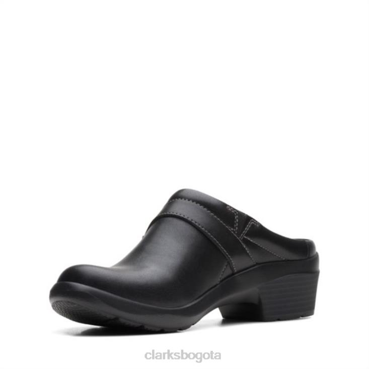Clarks 0DX8L6022 angie mist cuero negro clarks de cuero negro unisexo cuero negro
