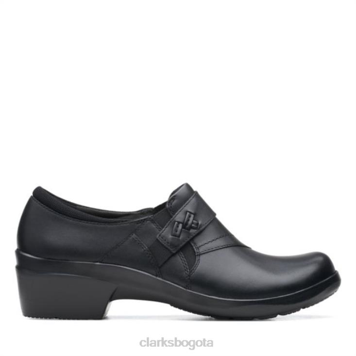 Clarks 0DX8L6024 cuero negro clarks angie perla cuero negro mujer cuero negro